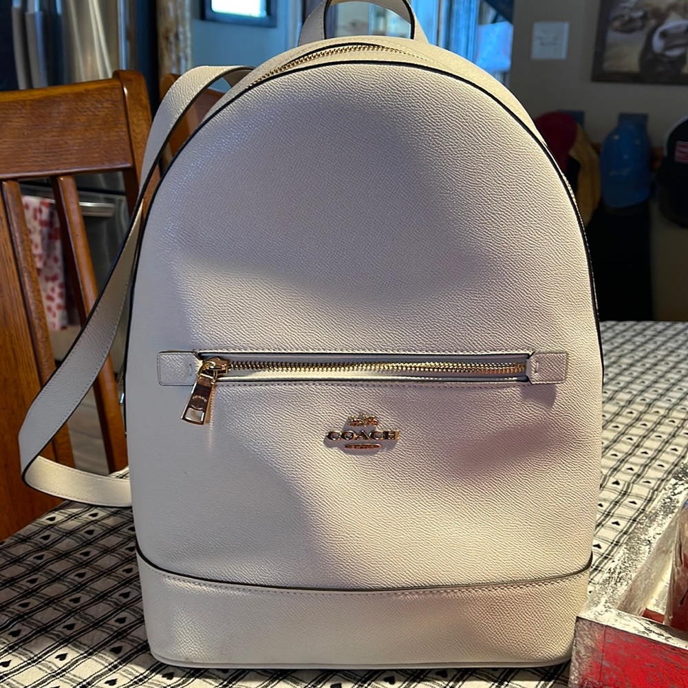 COPY - Coach Kenley Backpack. Like new! Never used C5680 white with gold hardwa…